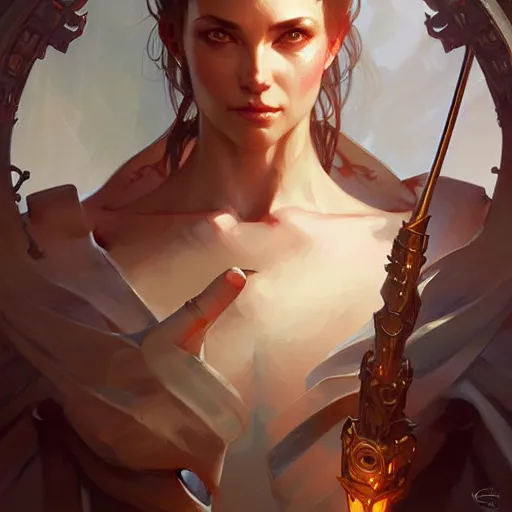 Prompt: guilty, muscular upper body, D&D, fantasy, intricate, elegant, highly detailed, digital painting, artstation, concept art, smooth, sharp focus, illustration, art by artgerm and greg rutkowski and alphonse mucha