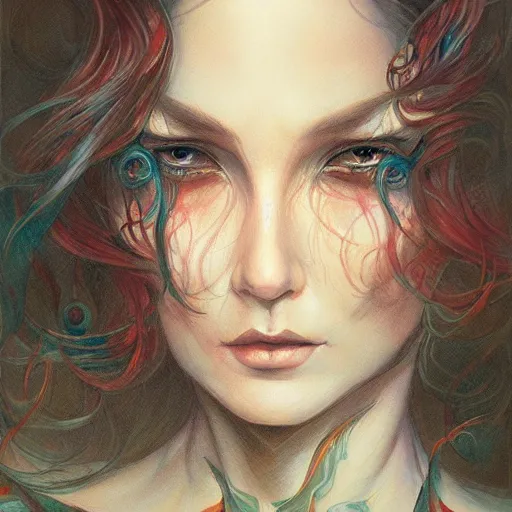 Image similar to a portrait in the style of anna dittmann and donato giancola and charles dulac.