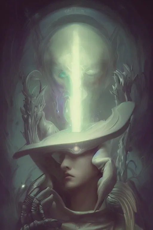 Image similar to a dramatic lighting photo of an elegant alien king, vaporwave colors, goth vibe, kawaii vibe, moody aesthetic, artgerm, tom bagshaw, gerald brom,