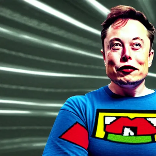 Prompt: Elon Musk as Super Mario