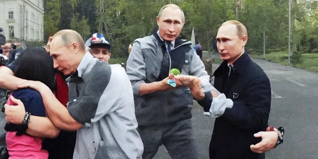 Image similar to who's that pokemon but vladimir putin