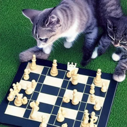 Image similar to Extremely cute!!! cats playing chess