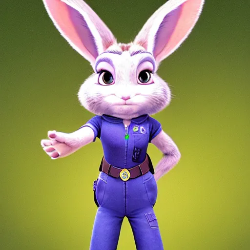 Image similar to judy hopps as a real woman portrait