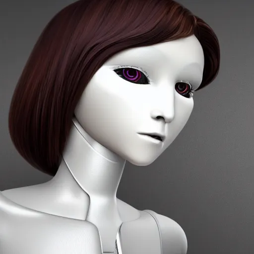 Prompt: A female humanoid robot, lof of details, 4k