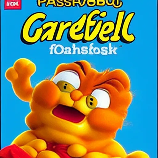 Image similar to Garfield's photo on the videogame box art for phasmophobia