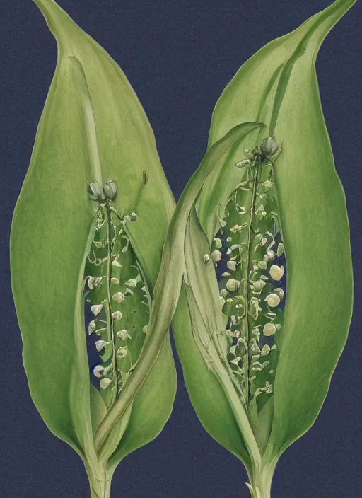 Prompt: fantasy scientific botanical illustration of two plants cozily in love with each other