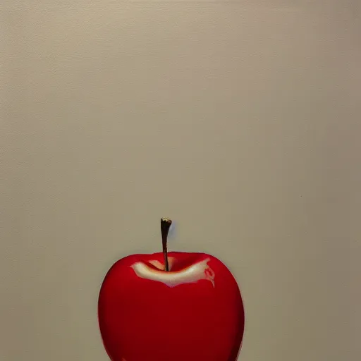 Prompt: apple in a plastic bag, hyper real painting