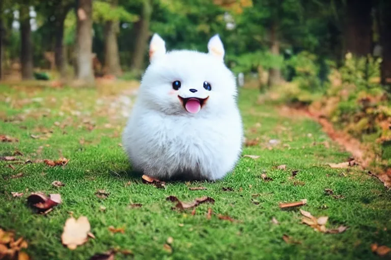 Prompt: real life pokemon, cute!!!, heroic!!!, adorable!!!, playful!!!, chubby!!! fluffly!!!, happy!!!, cheeky!!!, mischievous!!!, ultra realistic!!!, autumn, slight overcast weather, golden hour, sharp focus