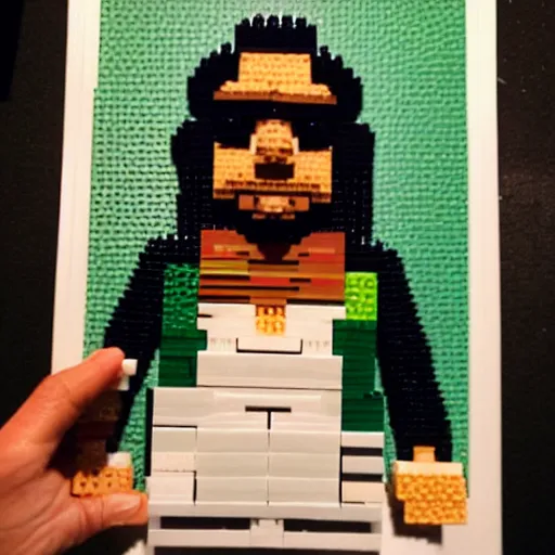 Image similar to jared leto made of legos