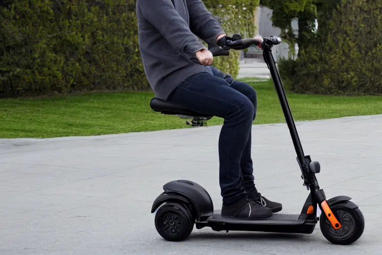 Image similar to a mobility scooter designed and produced by apple inc.