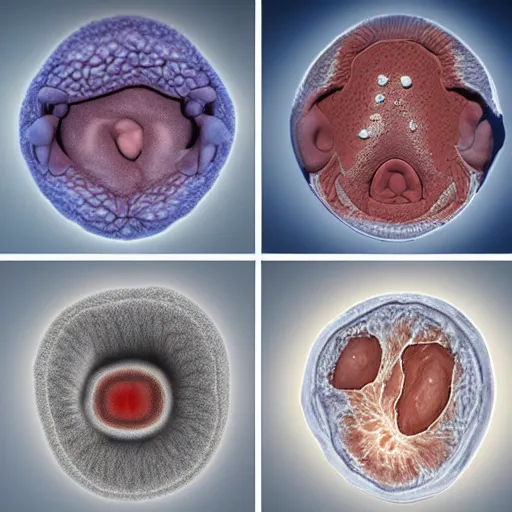 Prompt: 3 d ultrasound imagery of a human embryo at 2 weeks