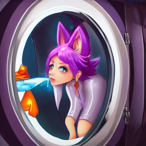 Image similar to ahri in the washing machine