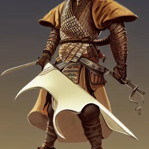 Image similar to full concept character concept art design, center framed and center focused, dungeons and dragons character art highly detailed, artstation, feudal squirrel samurai