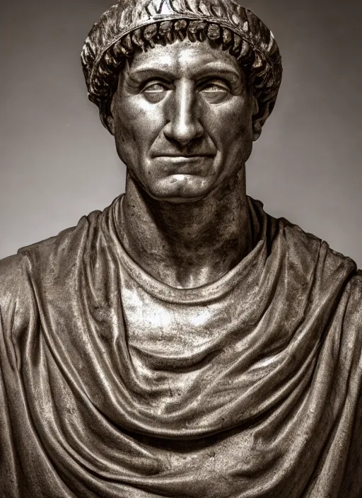 Image similar to a full portrait photo of julius caesar, f / 2 2, 3 5 mm, 2 7 0 0 k, lighting, perfect faces, award winning photography.