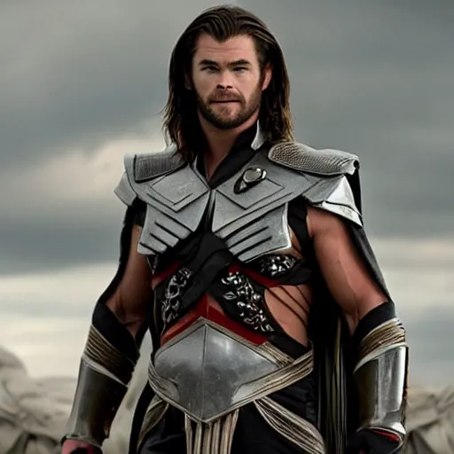 Prompt: Chris Hemsworth as a Klingon
