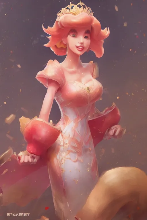Image similar to a portrait of princess peach, made by stanley artgerm lau, wlop, rossdraws, artstation, cgsociety, concept art, cgsociety, octane render, trending on artstation, artstationhd, artstationhq, unreal engine, 4 k, 8 k,