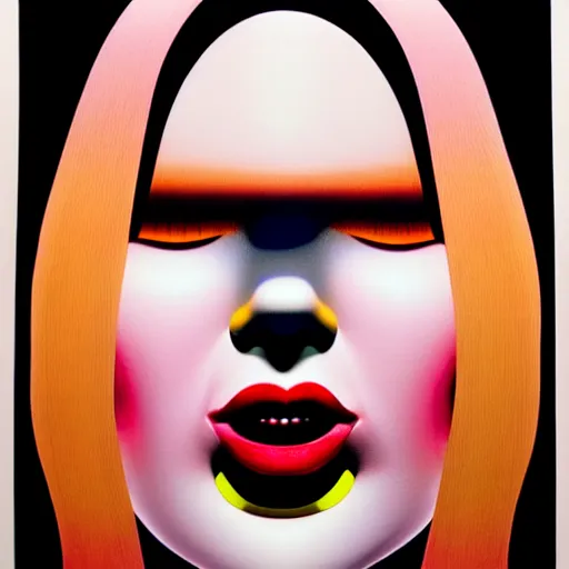Prompt: white blonde sensual woman by shusei nagaoka, kaws, david rudnick, airbrush on canvas, pastell colours, cell shaded, 8 k