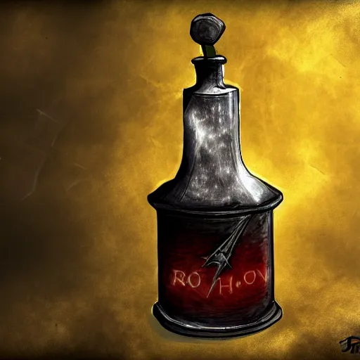 Image similar to a potion bottle, rpg, digital art, skyrim, final-fantasy