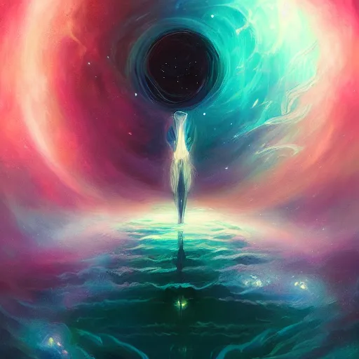 Image similar to void, a mind forever voyaging, fantasy, sea, cosmos, eternity, anato finnstark