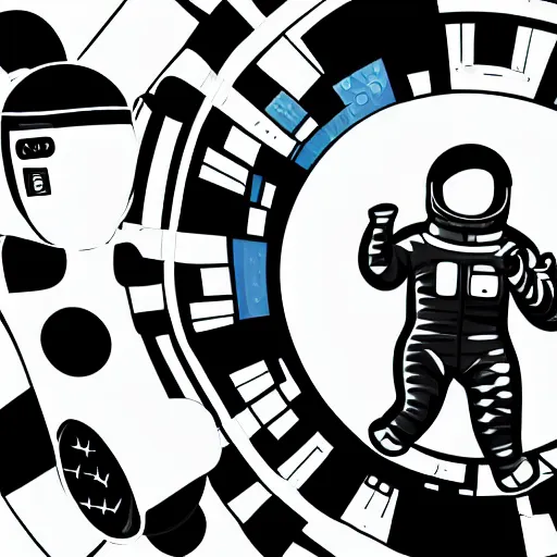 Prompt: drunk astronaut dancing at a disco club. art deco. 8k resolution. digital art.