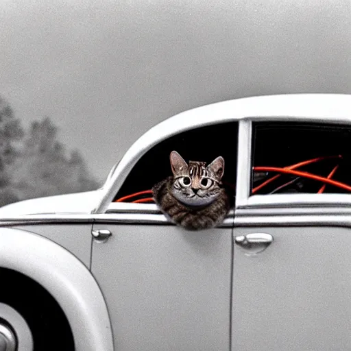 Image similar to close - up sports shot of cat in'herbie the love bug'film ( 1 9 6 8 ). imax, 7 0 mm, movie still