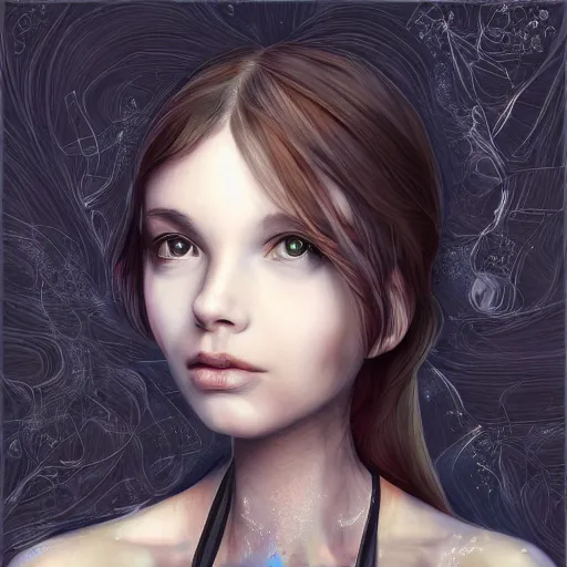 Image similar to sweet dreams ai selfie, trending on artstation, highly detailed, illustrated