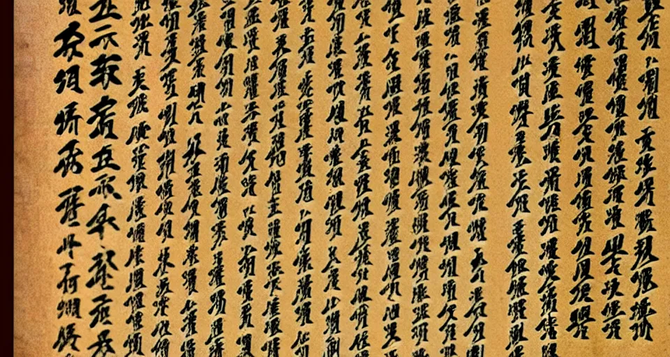 Prompt: qr code in old chinese manuscript, highly detailed picture