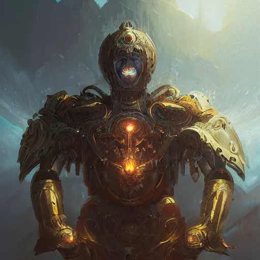 Image similar to mechanical king of multiverse, portrait, elden ring, by greg rutkowski