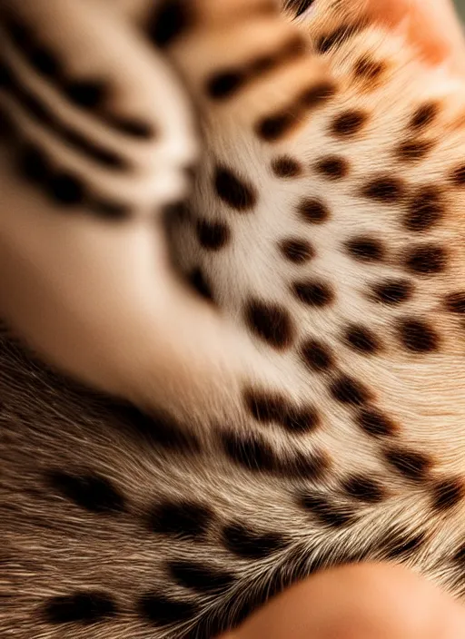 Image similar to clear photorealistic the underside of a cat's paw