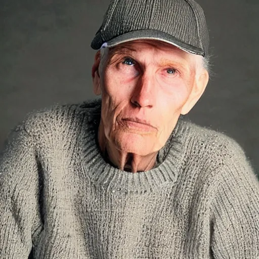 Prompt: A photograph of old Jerma985 in his eighties who looks like Jerma985 wearing a sweater in the 2010s, Jerma985, looks like Jerma985, taken in the late 2010s, taken on a 2010s Camera, realistic, hyperrealistic, very realistic, highly detailed, very detailed, extremely detailed, detailed, digital art, trending on artstation, headshot and bodyshot, detailed face, very detailed face