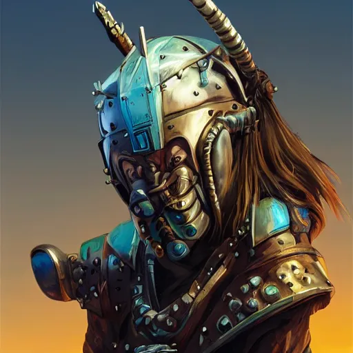 Image similar to cyberpunk viking helmet mask warrior goddess robot ninja fantasy, art gta 5 cover, official fanart behance hd artstation by jesper ejsing, by rhads, makoto shinkai and lois van baarle, ilya kuvshinov, ossdraws