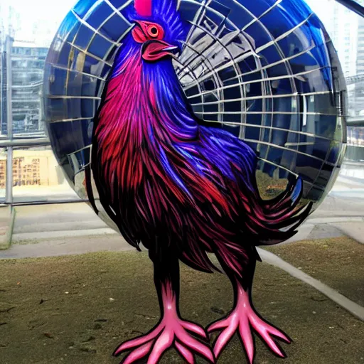 Image similar to futuristic big rooster