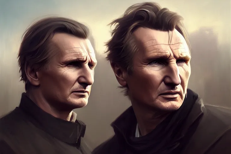 Image similar to portrait of an angry liam neeson, upset at a mcdonalds drive thru, charlie bowater, artgerm, ilya kuvshinov, krenz cushart, ruan jia, realism, ultra detailed, 8 k resolution