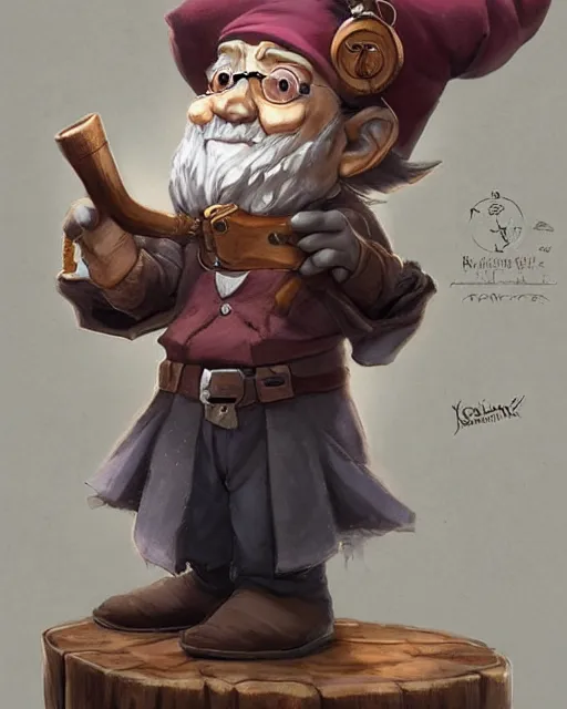 Prompt: A gnomish professor smoking a wooden pipe, visualartzi, anime, steampunk, portrait, concept art by Karla Ortiz, James Paick, Charlie Bowater, Krenz Cushart, highly detailed, ultra detailed, ultra realistic, trending on artstation, cgstudio