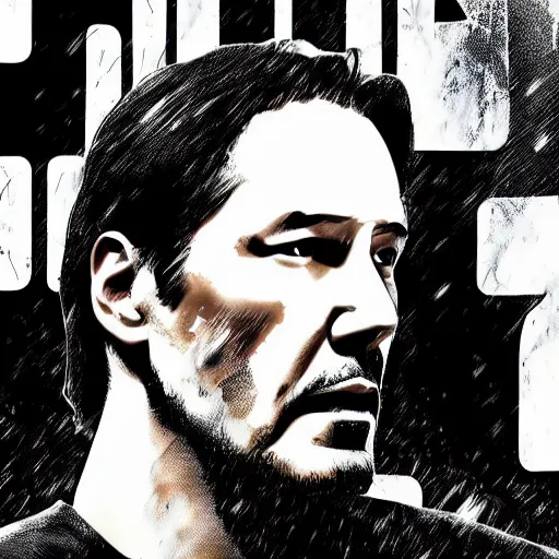 Prompt: Keanu reeves as The punisher digital art 4K detail