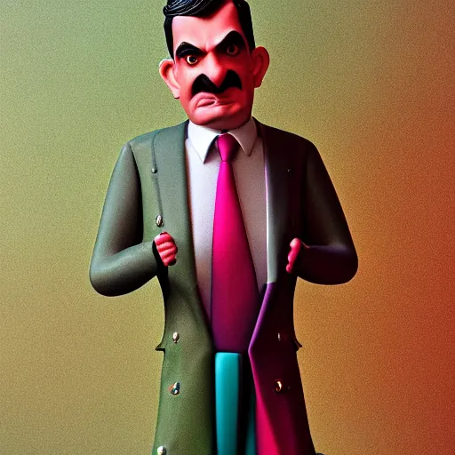 Prompt: Mister Bean as Casanova ultra detailed octane render psychedelic color breasts