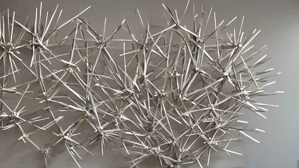 Image similar to academic art spiky backbone art installation, iso 2 0 0