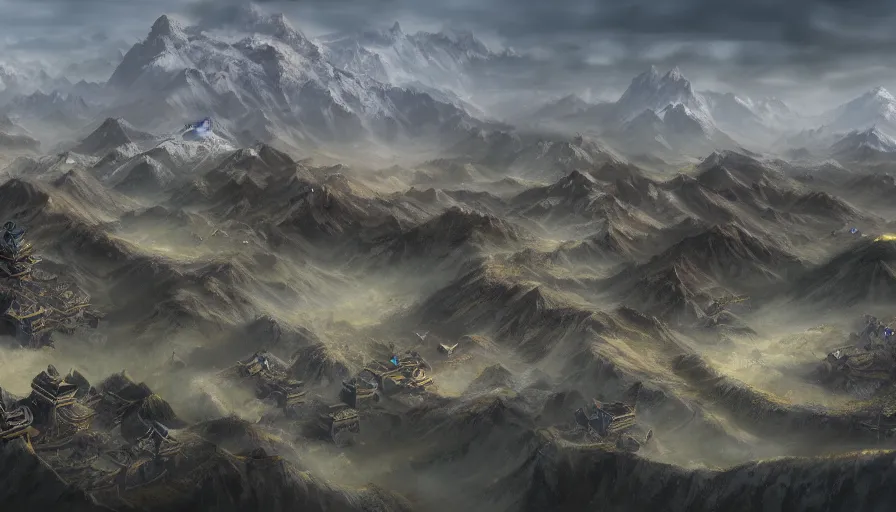 Prompt: matte painting of a beautiful batttlefield of tai ethnic group versus mongol empire, digital art, trending on artstation