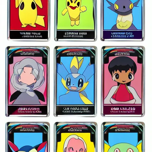 Image similar to pokemon cards with snooki, joe biden, nicki minaj, kim kardashian, osama bin laden, pokemon anime style, hd 8k image high detail, at target