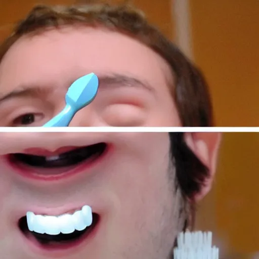 Prompt: ( trollface × toothbrush )