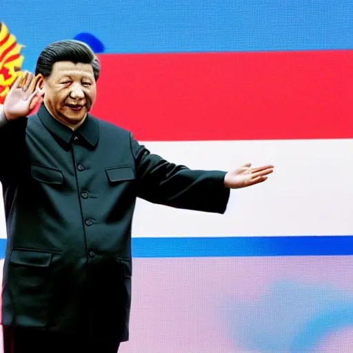 Image similar to xi jinping waving taiwanese flag