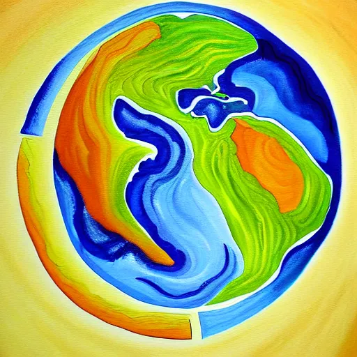 Prompt: detailed painting of the earths