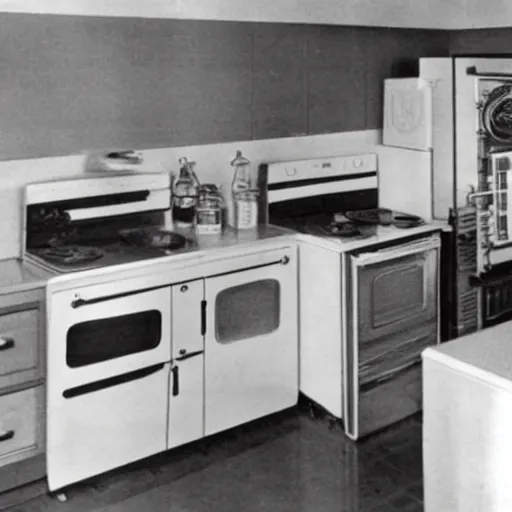 Image similar to a 1960s kitchen