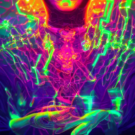 Image similar to skill magic geek inside matrix deepdream radiating a glowing aura stuff loot legends stylized digital illustration video game icon artstation lois van baarle, ilya kuvshinov, rossdraws,