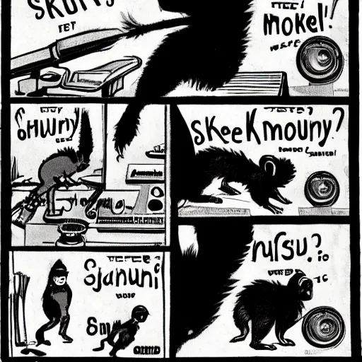 Image similar to comic about skunks by Harvey Kurtzman, 1969.