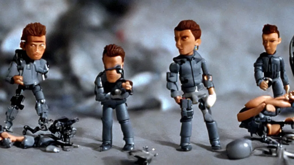 Prompt: Terminator 2 in claymation