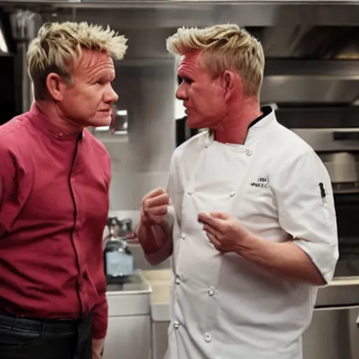 Image similar to Gordon Ramsay argues with Walter White