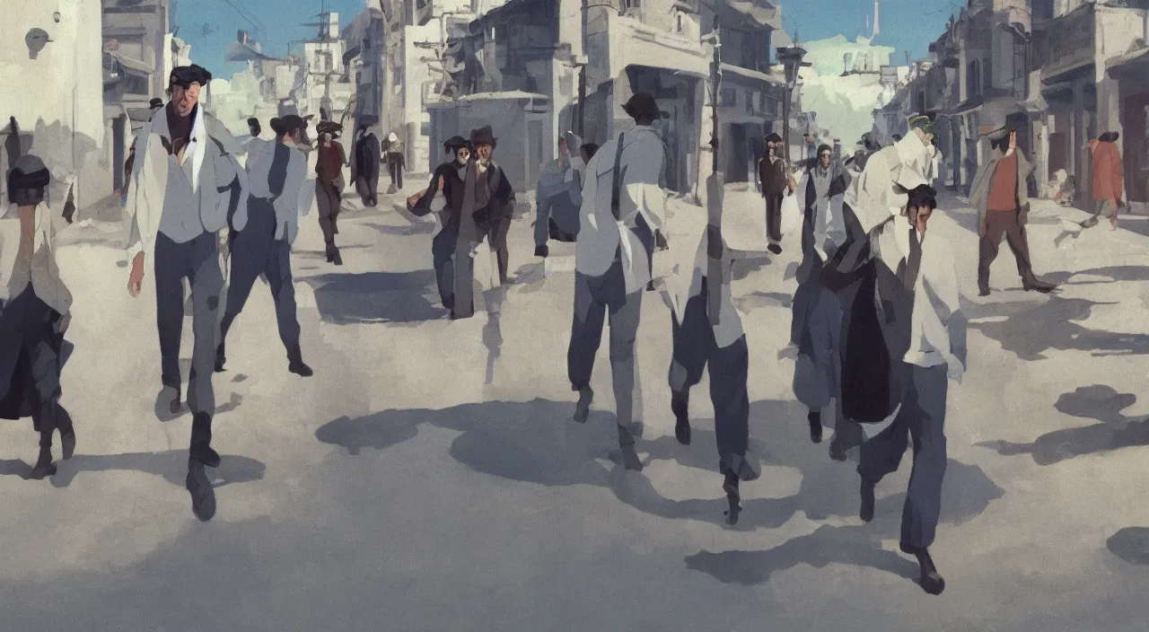 Prompt: ernest shackleton in a crisp white linen shirt and slacks, leather boots, walking in a cuban street, 1 9 0 0, genndy tartakovsky, atey ghailan, goro fujita, studio ghibli, rim light, mid morning lighting, clear focus, very coherent