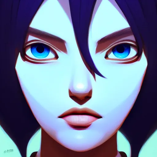 Image similar to face icon stylized minimalist contact 1 9 9 7, loftis, cory behance hd by jesper ejsing, by rhads, makoto shinkai and lois van baarle, ilya kuvshinov, rossdraws global illumination