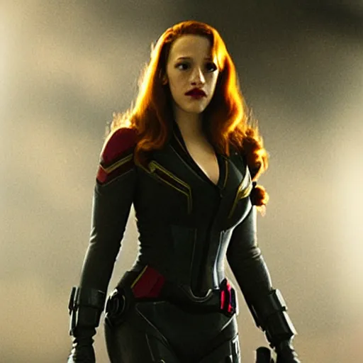 Image similar to a still of kat dennings as black widow in iron man 2 ( 2 0 1 0 )